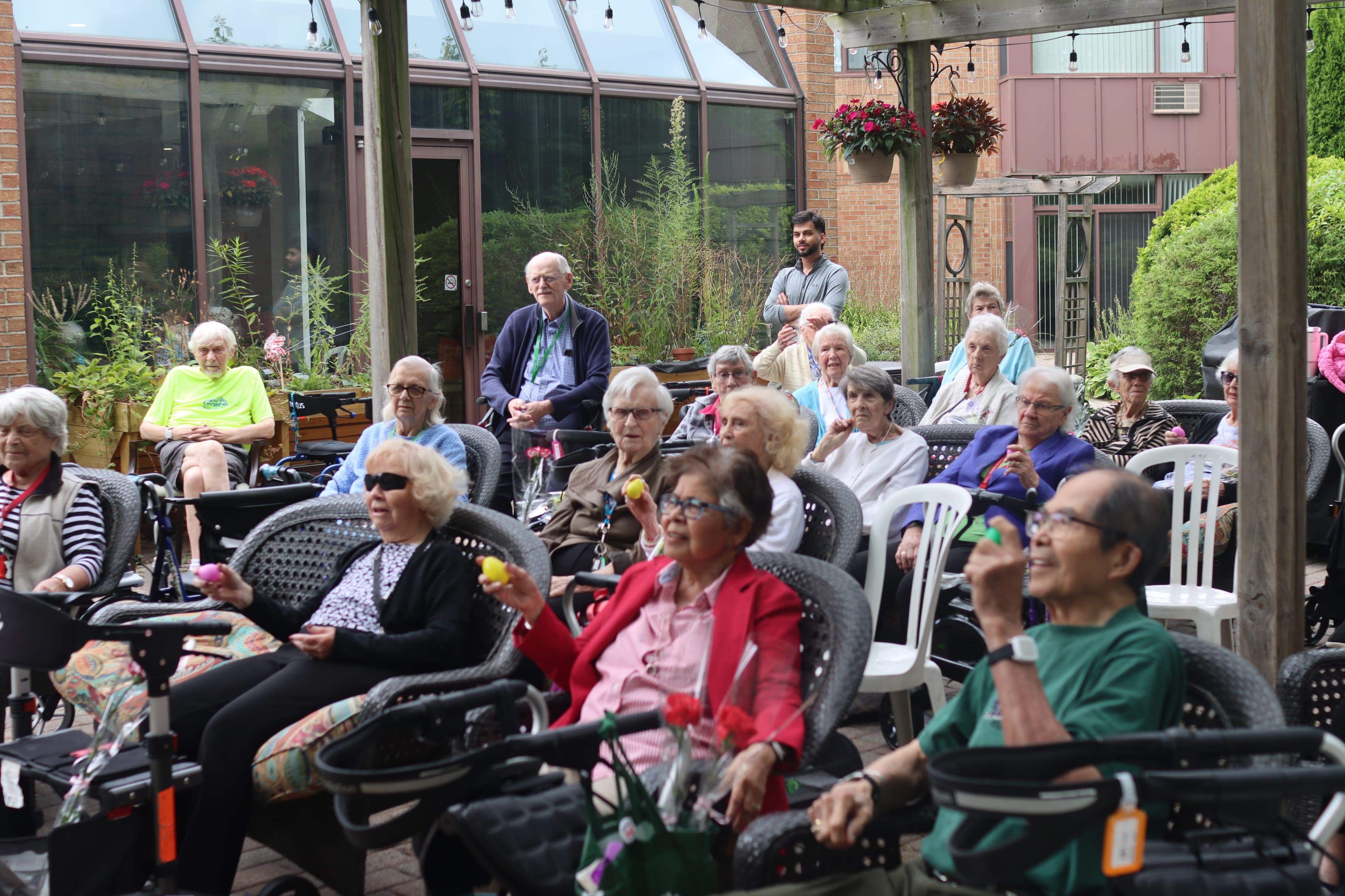 Group of seniors enjoying a performance