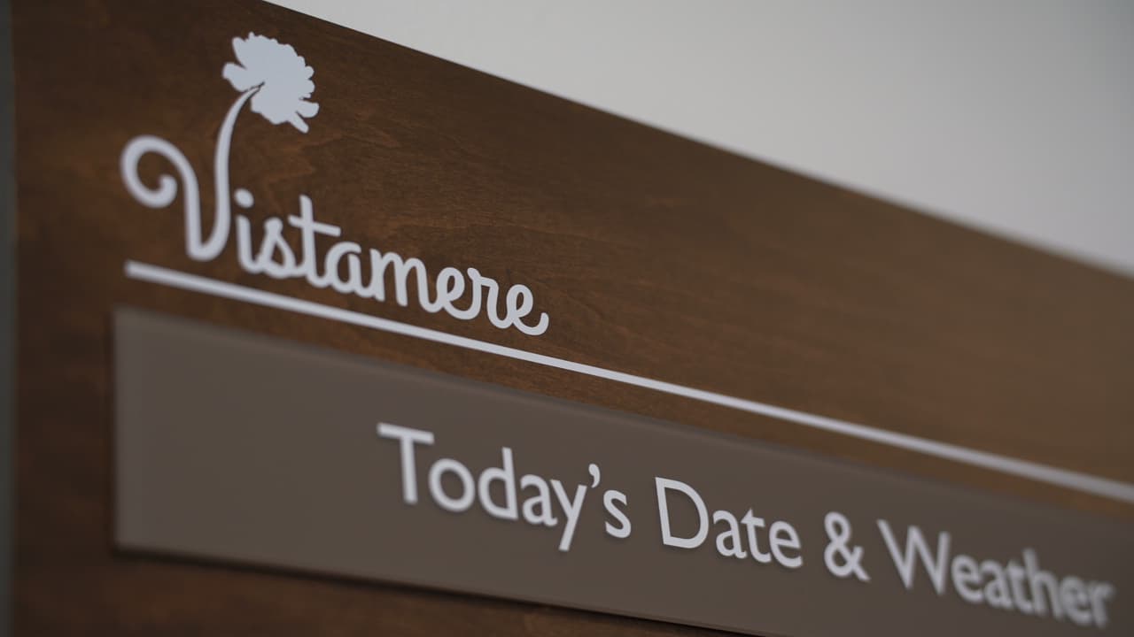 Vistamere senior residence sign
